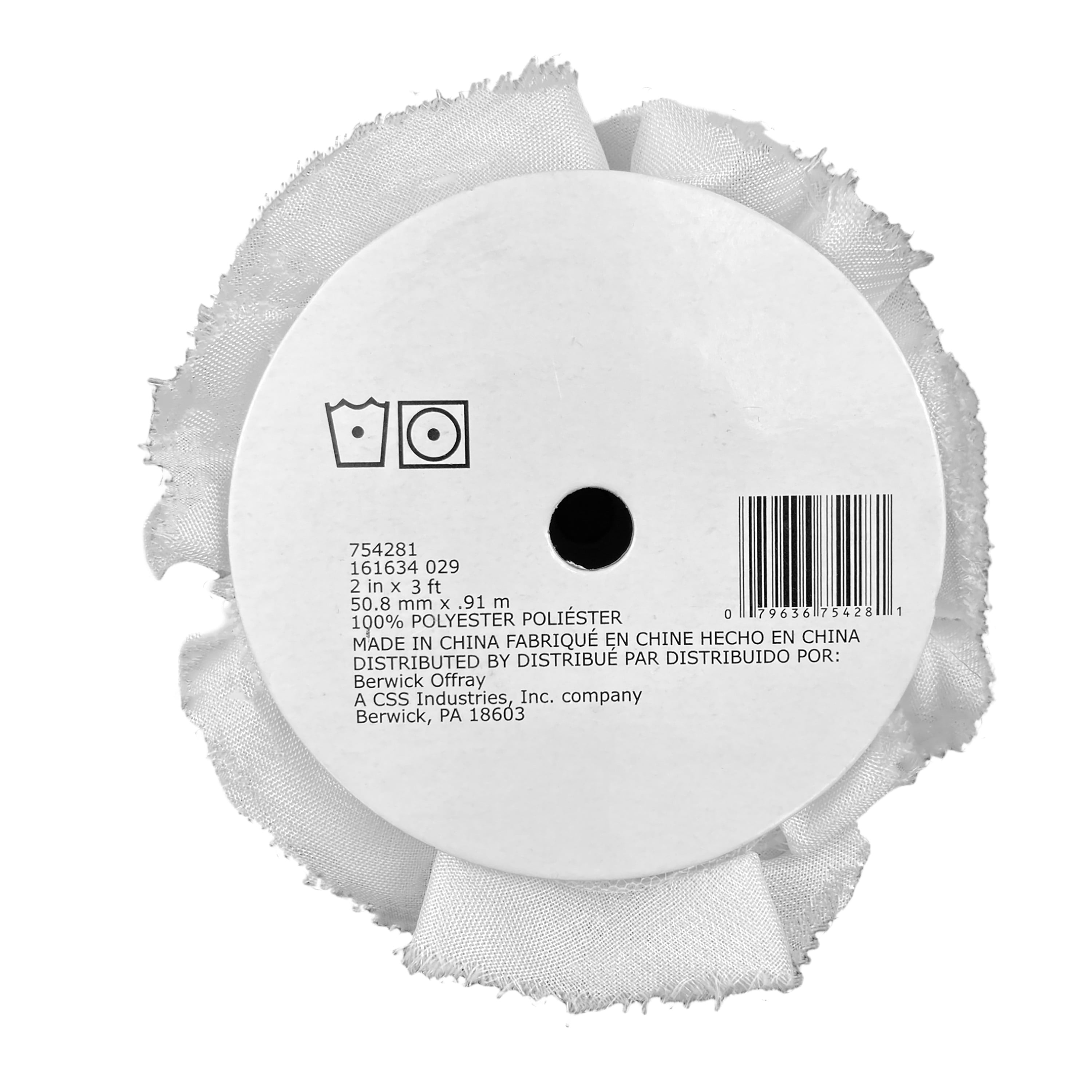 (3 pack) Simplicity Trim, White 2 inch Large Ribbon Rose Trim Great for Apparel, Home Decorating, and Crafts, 1 Yard, 1 Each