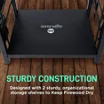 thumbnail image 4 of SereneLife Firewood Storage Rack - Heavy Duty Wood Stackers Organizer, 220 lbs. weight Log Capacity, 4 of 7