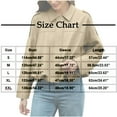 thumbnail image 2 of Women's Faux Suede Bomber Jacket Spring Lapel Crooped Coat Casual Oversized Long Sleeves Trendy Streetwear Outerwear, 2 of 6
