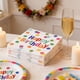 thumbnail image 4 of Servilletas de papel desechables con lunares de colores para fiestas de cumpleaños | Paquete de 20 servilletas de papel desechables para almuerzo, para decorar cumpleaños y mesas, 4 of 7