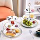 thumbnail image 4 of Plato De Postre De Plástico Soporte de plástico blanco de 3 niveles para postres,bandeja multinivel para dulces,frutas y pasteles (1 pieza) Rkxzt, 4 of 7