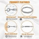 thumbnail image 2 of 1/16Inch Turnbuckle Wire Tensioner Kit Heavy Turnbuckle Cable Railing Kit 65Ft Wire Rope,M5 Hook and, 2 of 5
