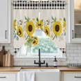 thumbnail image 3 of Swag Valance Curtains for Windows, Sunflowers Light Filtering Kitchen Curtains with Rod Pocket, Farmhouse Pastoral Flowers Butterfly Palid Window Treatment Valances for Living Room, 28x36 - 2 PCS, 3 of 9