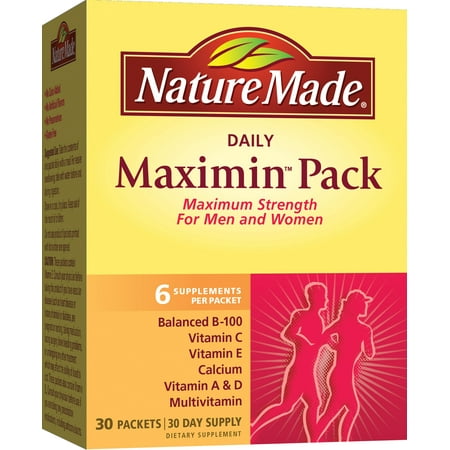 Nature Made Daily Maximin Pack Multivitamin, 30 (Best Daily Multivitamin For Athletes)