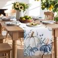 thumbnail image 2 of Table Runner 120 Inches Long for Kitchen Dining, Blue Pumpkin Coastal Fall Dresser Scarf Farmhouse, Dining Table Decorations for Wedding/Parties, Thanksgiving Starfish Summer Beach 13 x 120 In, 2 of 9