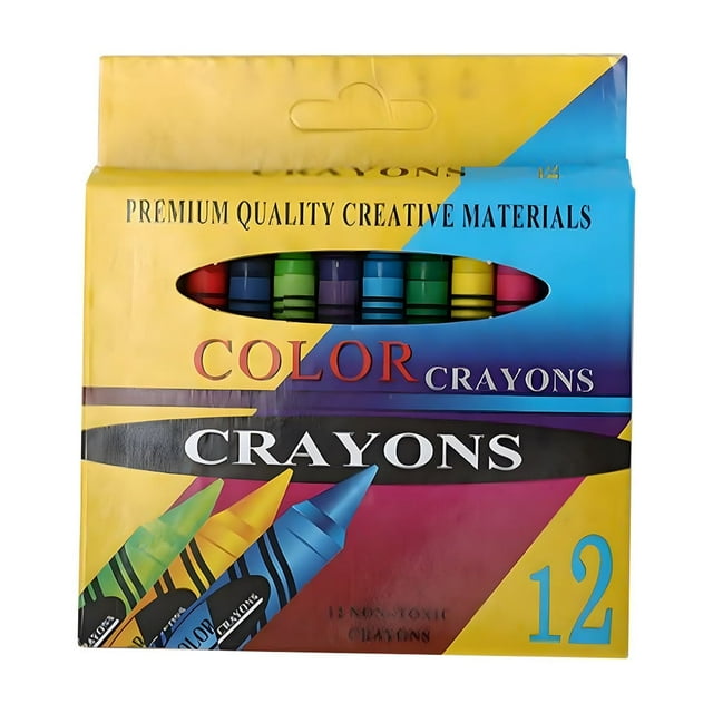 C Childrens Clean Grip Crayons 12 Pack No Smudge Oil Painting Sticks For Creative Art Projects And Fine Motor Skill Development