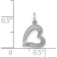 thumbnail image 4 of 14K White Gold 1/20Ct. Diamond Curved Heart Charm Made In India pm4860-005-wa, 4 of 5