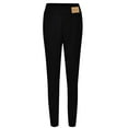 thumbnail image 3 of Gibobby Mujeres Pantalones Térmicos Leggings Leggings cálidos de cintura alta elásticos con etiqueta de cuero con patrón de gráfico de ritmo cardíaco grueso (Negro,XG), 3 of 5