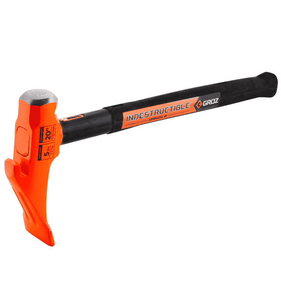 Groz 5 lb Tire Bead Breaker Hammer with 20" Indestructible Steel Handle