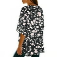 thumbnail image 5 of DeHolifer Cardigan for Women Kimono Beach Cover Up Floral Summer Tops Loose Capes Black 2XL, 5 of 7