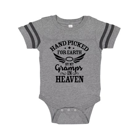

Inktastic Handpicked for Earth by My Gramps in Heaven with Angel Wings Gift Baby Boy or Baby Girl Bodysuit