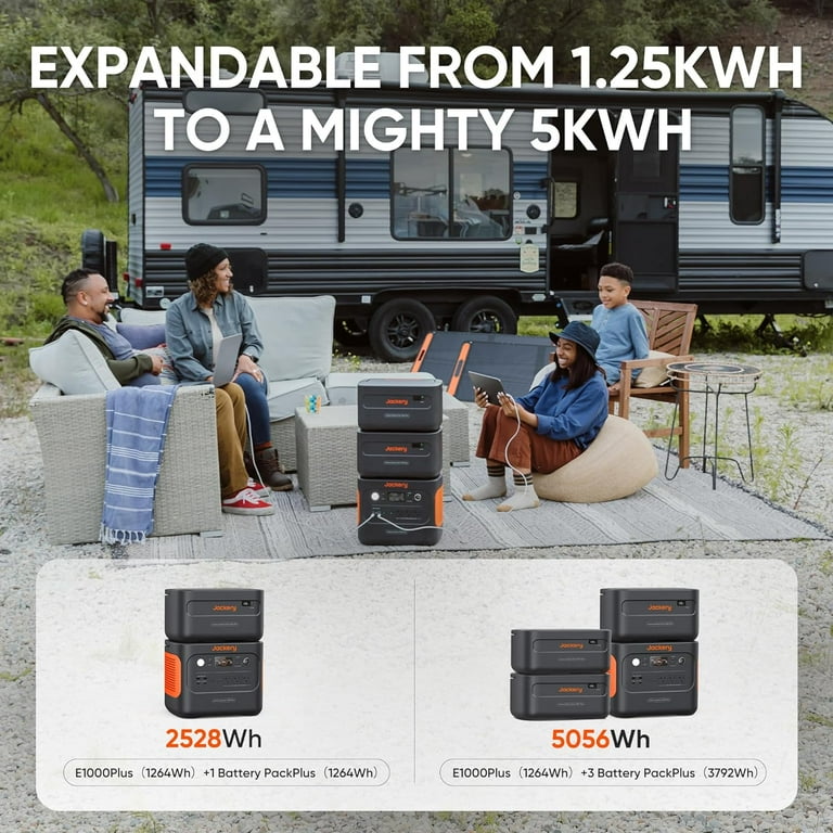 Jackery Explorer 1000 Plus Portable Power Station,1264Wh Solar Generator (Solar  Panel Not Included) with 2000W Output, Expandable to 5kWh for Camping, Road  Trips and Home Backup - Walmart.com