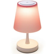 TW Lighting LED Table Lamp Dimmable Lamp for Bedroom Nightstand with USB Charging Port Pink