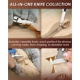 thumbnail image 4 of Kit de tallado en madera Bluvizo Deluxe con funda de piel 25 en 1, 4 of 6
