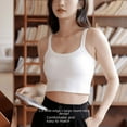 thumbnail image 3 of Beautiful Back Sling Small Vest Women's Outer Wearing Summer Thin Underwear with Chest Pad Base Inner Strapless Black and White Top, 3 of 5
