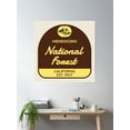 thumbnail image 2 of Vintage Mendocino National Forest Poster Wall Art, Modern Wall Decor, 24x24 UNFRAMED, 2 of 3