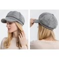 thumbnail image 4 of CoCopeaunts Stripe Newsboy Hat for Women Winter Tweed Newsboy Cap Fiddler Cap Visor Cabbie Painter Hat Bakerboy Hat Beret Cap, 4 of 5