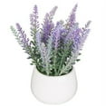 thumbnail image 2 of MyGift Artificial Lavender Flowers Potted in White Ceramic Planter, 2 of 6