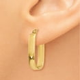 thumbnail image 3 of 14k Polished 3.5mm Oval Hoop Earrings in 14k Yellow Gold, 3 of 3
