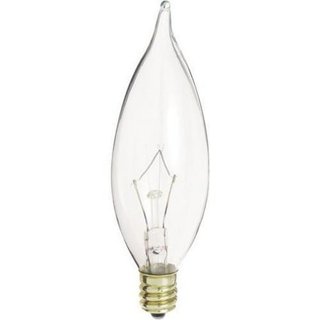 

4pk Clear Flame-Tip Chandelier Bulb – Candelabra Base - 40W 4997