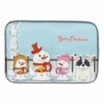 thumbnail image 3 of Merry Christmas Carolers French Bulldog Brindle Dish Drying Mat, 3 of 6