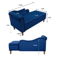 thumbnail image 6 of Aukfa Storage Chaise Lounge Chair Indoor Recliner with Pillow for Living Room Bedroom - Blue, 6 of 8