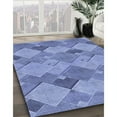 thumbnail image 3 of Ahgly Company Tapis d'Intérieur Lavables en Machine, Rectangle Denim Bleu Transitionnel, 5' x 7', 3 of 7