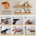 thumbnail image 3 of 23.5 in Solid Wood Floating Shelves Wall Mounted Shelves, Honey Brown Color, Set of 2, 3 of 6
