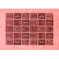 thumbnail image 1 of Ahgly Company Indoor Rectangle Abstract Red Modern Area Rugs, 2' x 3', 1 of 4