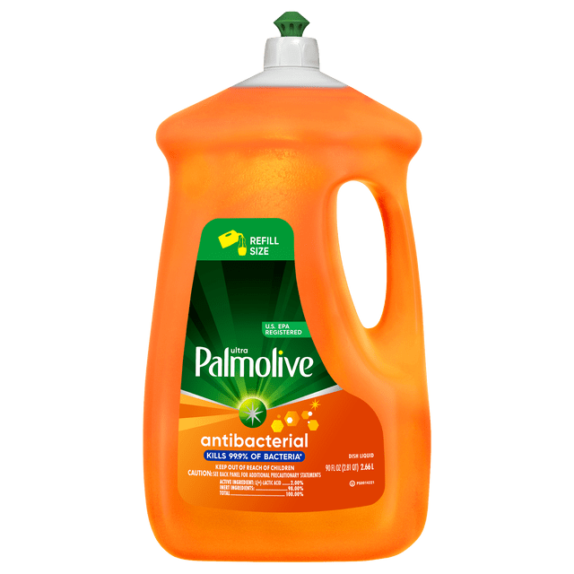 Palmolive Ultra Antibacterial Liquid Dish Soap, Orange Scent, 90 fl oz