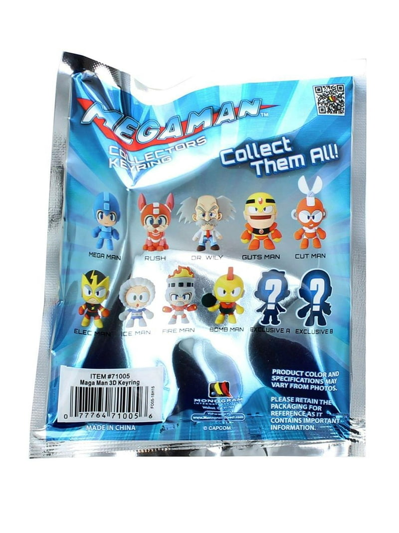 Mega Man 3D Foam Figure Keychain - One Random - Walmart.com
