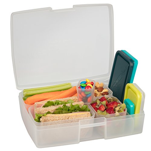 Bentology LeakResistant Translucent Beach Bento Box Lunch Box with 5