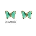 thumbnail image 3 of Boucles d'Oreilles Créatives Multicolores en Diamant Papillon pour Femmes, 3 of 8