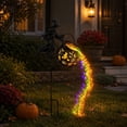 thumbnail image 5 of Halloween Witch Cauldron Garden Light,Waterfall-Style Colorful Light Flow Flying Witch Garden Stake,Outdoor Halloween Decorations with LED Waterfall Lights for Yard Lawn Porch Pathway Party, 5 of 6