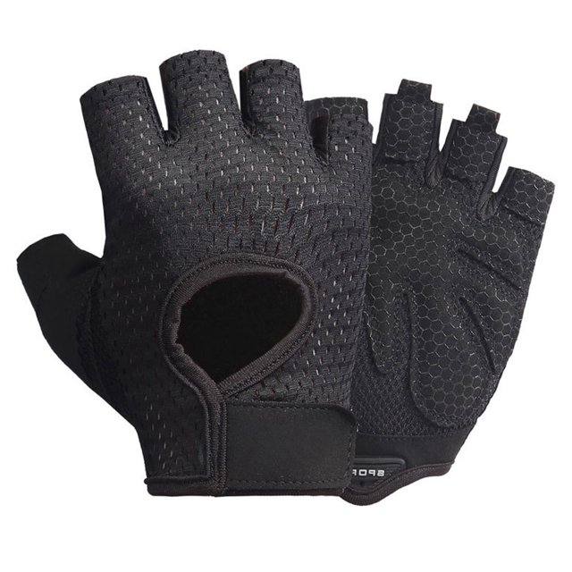 Greeniant 1 par de guantes deportivos portátiles para ciclismo al aire libre, transpirables, mitones de absorción de impacto, mitones elásticos de malla Ropa Deportiva, Zapatos Negro L Greeniant OD027830-01
