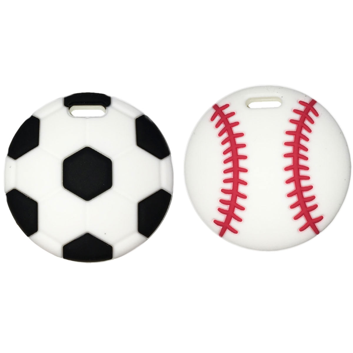 Silli Chews Silicone Baby Teether, Baseball and Soccer Ball, BPA Free, 2 Pc