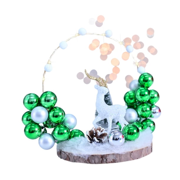 Adorno de corona navideña, estatua creativa para chimenea, cumpleaños, escaparate Estilo E