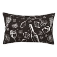 thumbnail image 1 of Fotbe Wine Seamless Funda de Almohada Decorativa Estilo Occidental, Lujo en Algodón, Fundas para Almohadas King, Cojín Estampado para Decoración del Hogar-16"x24", 1 of 6