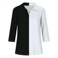 thumbnail image 5 of Long Sleeve Spring Tops Oversized 2025 Trendy Round Crew Neck Casual Color Block Womens Shirts Blouses, 5 of 5
