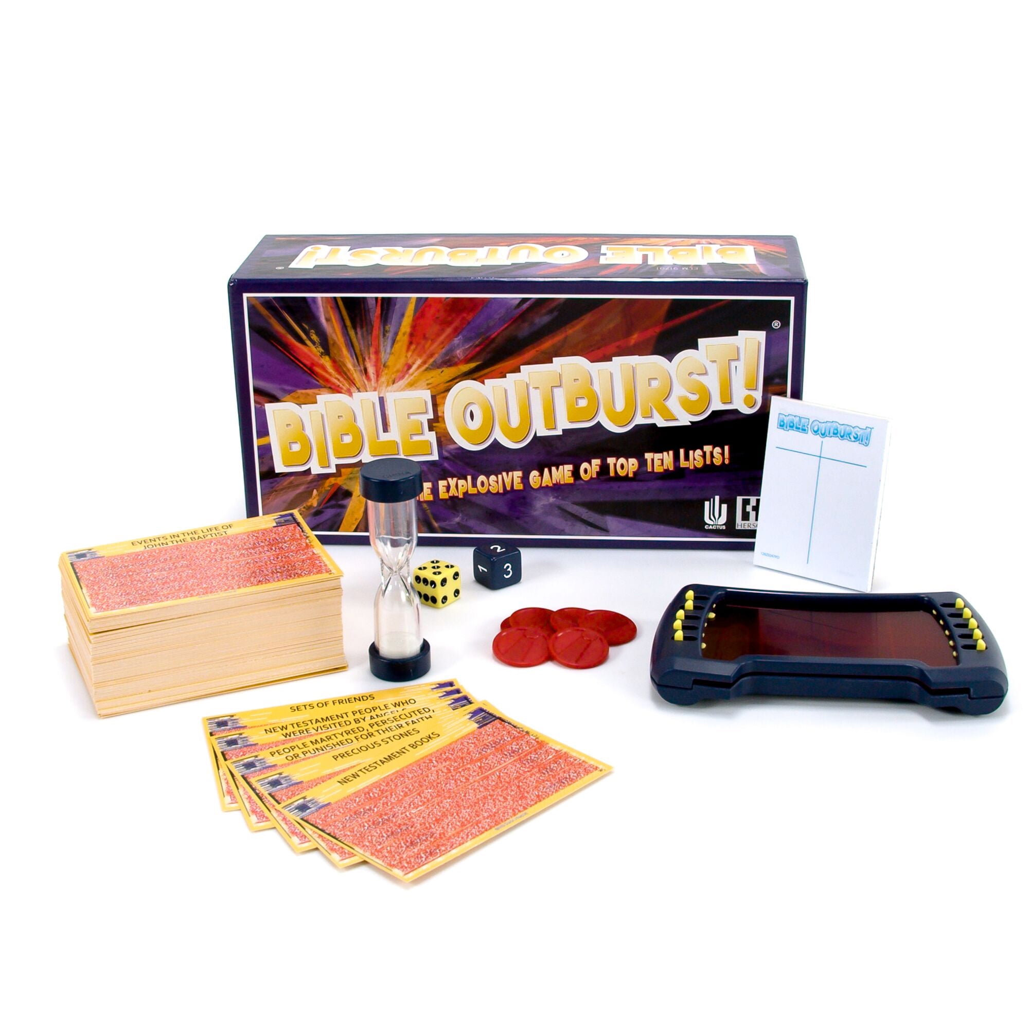 Cactus Games - Bible Outburst, the Explosive Game of Top Ten Lists, Board Game, 2+ Players, Ages 8+