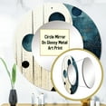 thumbnail image 3 of Designart "Blue Yellow Mid Century Minimalist Rain I" Abstract Collages Rund Mirror For Wall Decor - Large Teal Round Print Mirror - Round Modern Mirror - Wall Mounted Round Large Mirror - 36" x 36", 3 of 6