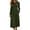 Army Green 04, variant on Karymi Solid Crew Neck Long Sleeve Midi Dress, Elastic Cuff Gathered Empire Waist Side Pockets Daily Fall Winter Sundress Summer Dresses for Women