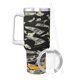 thumbnail image 1 of Taza térmica de acero inoxidable con estampado de pato Lucas para café frío o caliente, 40 oz, con asa, 1 of 8