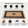 thumbnail image 7 of A1HC Natural Coir Monogrammed Entrance Door Mats, Durable Large Outdoor Rug, Non-Slip, Flock Doormat, Thin-Profile Heavy Duty Door Mat, Indoor Outdoor Front Door, High Traffic Areas, 18" X 30", 7 of 7