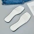 thumbnail image 4 of WIZUTIZ Bedroom Slippers Women Walking Comfort Athletic Slip on Sandals Women Summer Transparent Slide Sandals Square Toe Slides Beach Slip on Sandals Indoor Shower Shoes Gifts for Her, 4 of 4