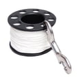 thumbnail image 1 of Almencla Multi Purpose Scuba Diving Line Reel Stainless Steel Finger Spool Reel Gear Clip 50m, 1 of 7
