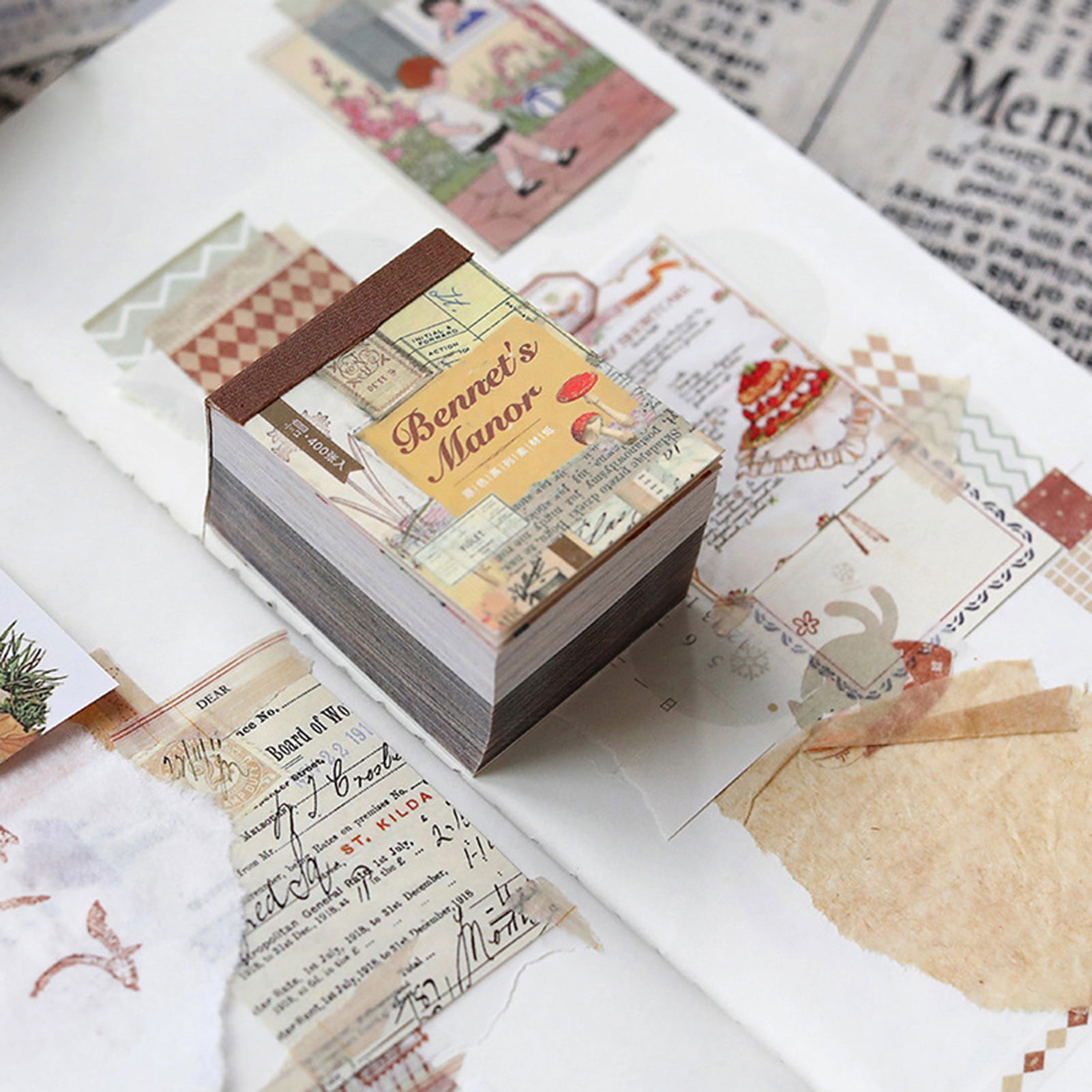 Xdian 400pcs Set Note Paper Exquisite Easy To Peel Nice Looking Album Crafting Journaling Background Paper For Home Walmart Com