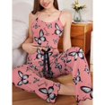 thumbnail image 5 of MEICHEN Pajamas for Women Set Women's Summer European and American Vest and Pants Suit Fold Printed Casual Suit Women's Essentials Fashion Sleepwear, 5 of 8