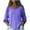 Purple, variant on Tops for Women, Women's Tailored V-Neck Layering Top, Draped Front Long Sleeve Blouse