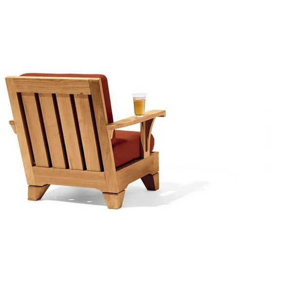 Caranas 1 Pc Lounge Chair Set: Lounge Chair With Cushions in Sunbrela Fabric #5440 Canvas Terracotta